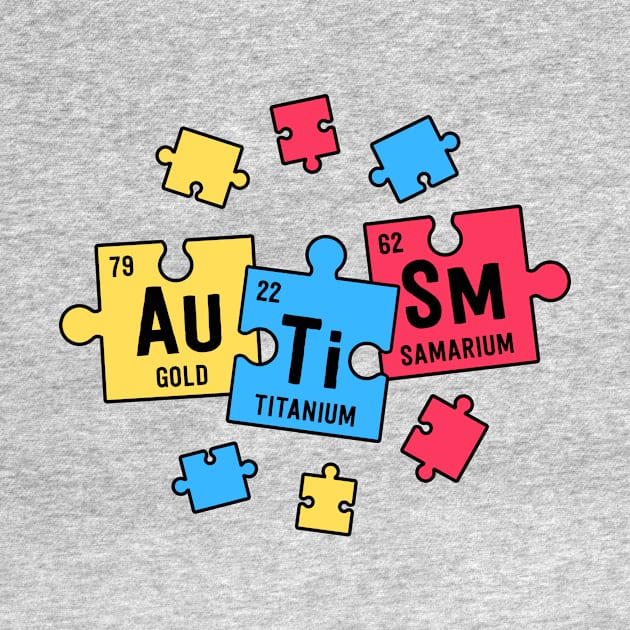 Autism Shirts For Teachers SPED Periodic Table Elements by 14thFloorApparel